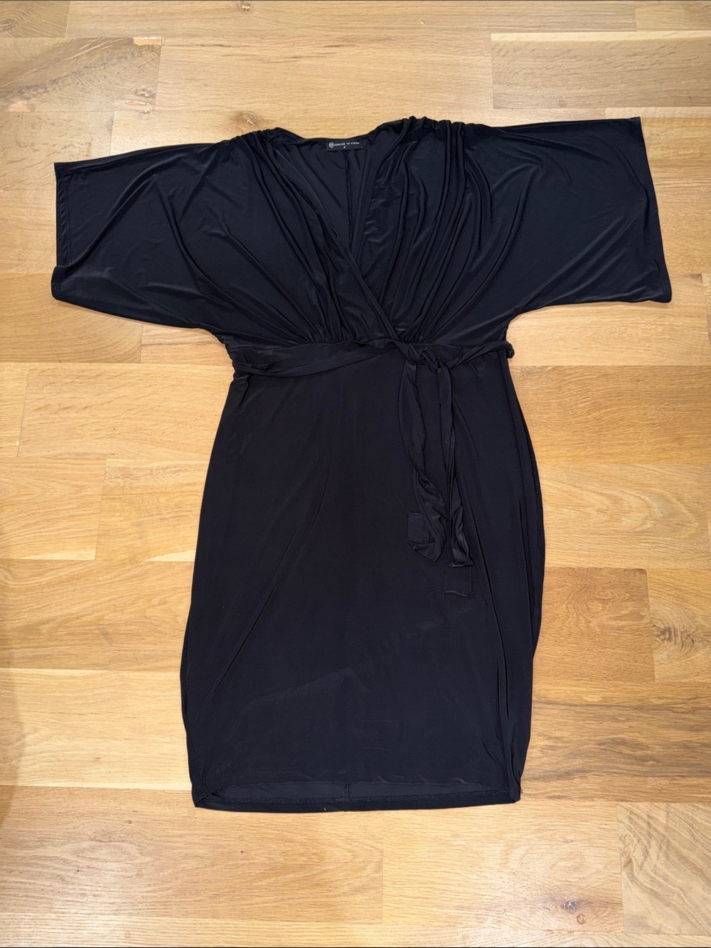 Fashion to Figure Black Wrap Midi Dress